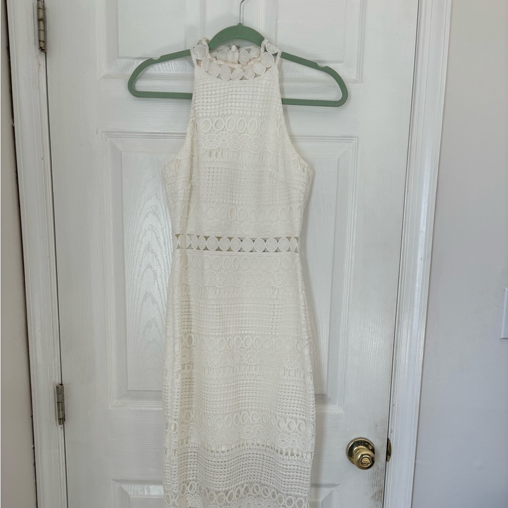Two Sisters White Midi Dress